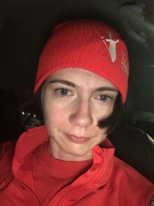 Devon after a three mile run and practicing gratitude.